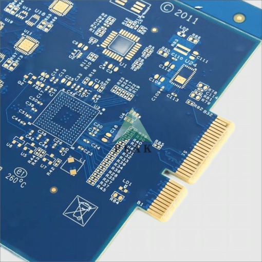 Gold Finger Hard Gold 30u+ENIG 1u 8 Layers Rigid Blue Multilayer PCB