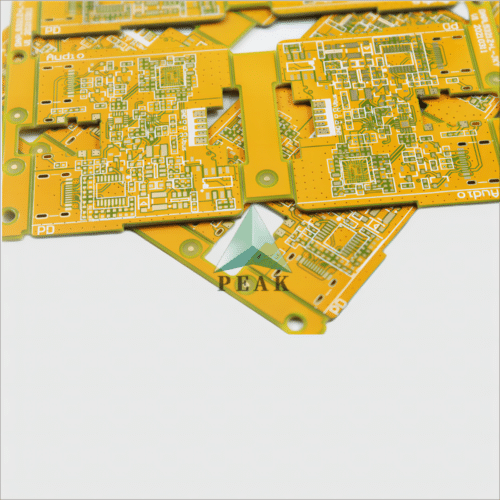 Customized (L1-L2;L2-L3;L3-L4) 4 Layers Yellow Soldermask POFV HDI PCB
