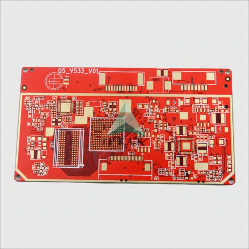 Buried Via (L4-L5;) 8 Layers Conductive Via Fill Impedance Control Red PCB