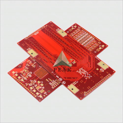 Advanced High Precision (Min.Line Width/Spacing 2.5mil) 6 Layers ENIG 1u Red PCB