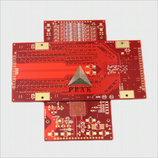 Advanced High Precision (Min.Line Width/Spacing 2.5mil) 6 Layers ENIG 1u Red PCB