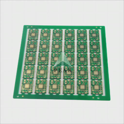 Both Sides Plated Half Holes Small Format 4 Layers ENIG 1u Rigid Green PCB