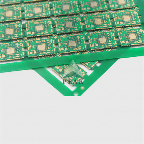 Both Sides Plated Half Holes Small Format 4 Layers ENIG 1u Rigid Green PCB