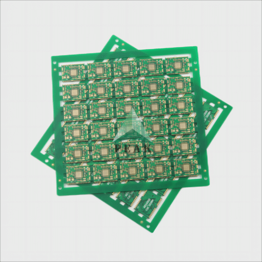 Both Sides Plated Half Holes Small Format 4 Layers ENIG 1u Rigid Green PCB