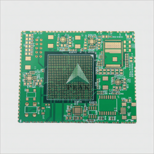 All Around Plated Half Holes Conductive Via Fill (POFV) ENIG 2u 8 Layers PCB