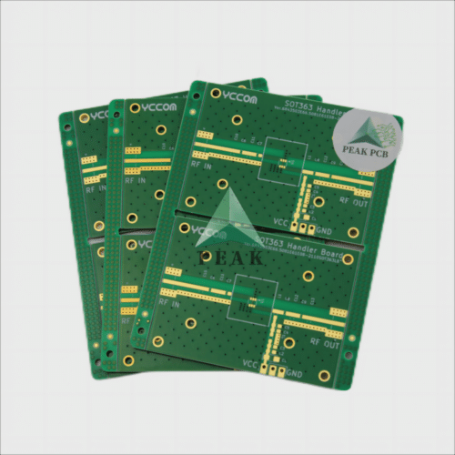 Double Side Arlon 25N (DK3.38; DF0.0025) Immersion Gold 1u Handler PCB Board