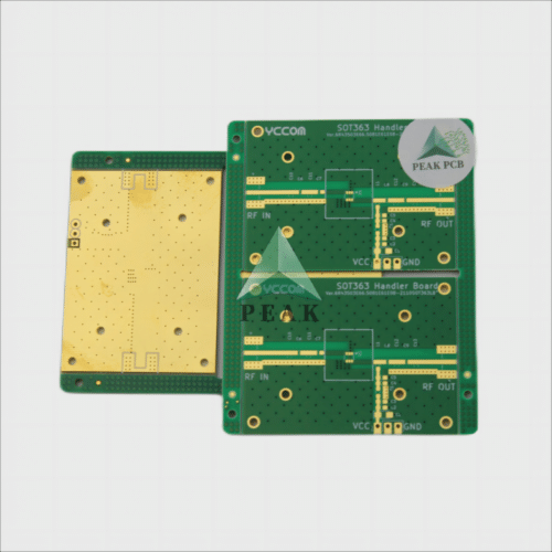 Double Side Arlon 25N (DK3.38; DF0.0025) Immersion Gold 1u Handler PCB Board